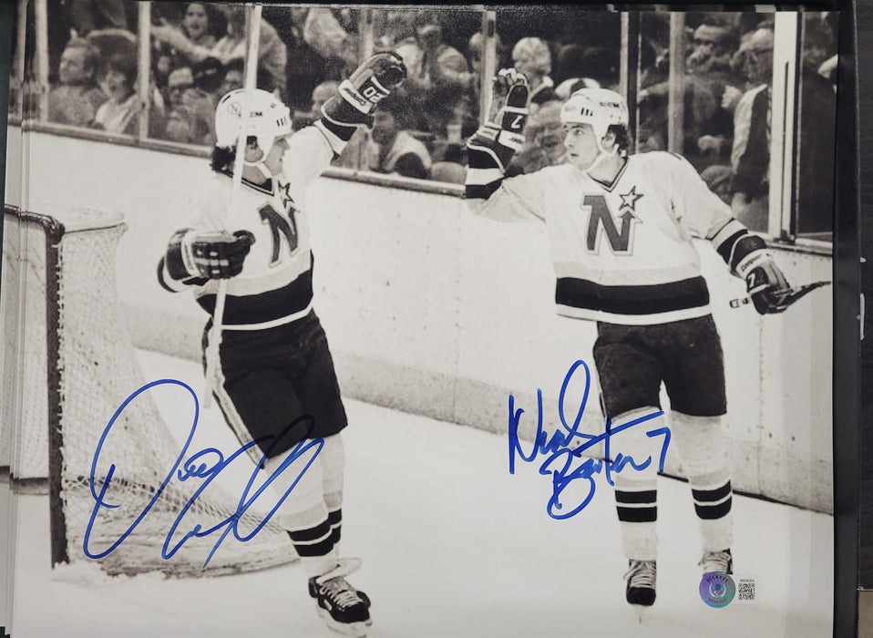 Dino Ciccarelli & Neal Broten Signed 11x14 Photo