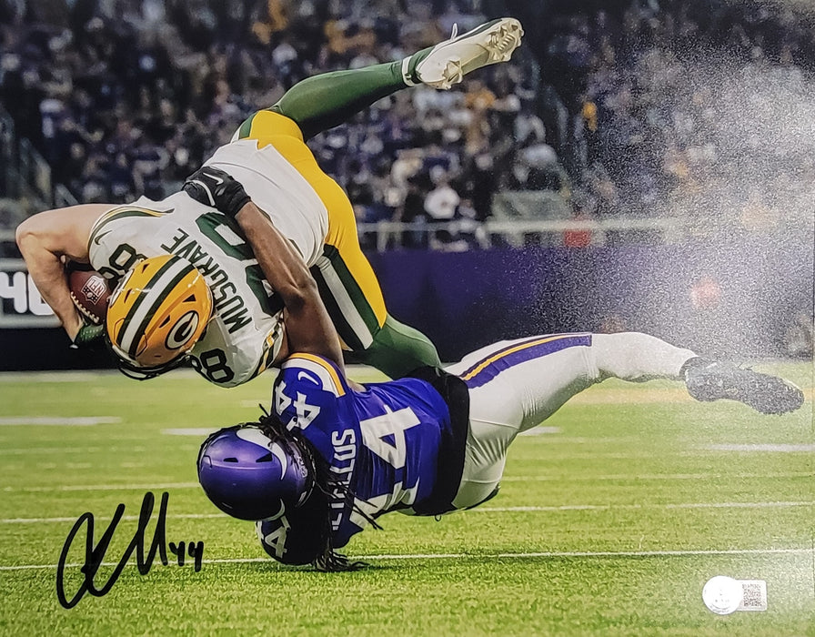 Josh Metellus Purple Jersey Signed 11x14