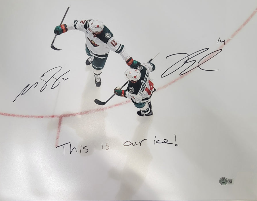 Matt Boldy & Joel Eriksson Ek Dual Signed 16x20 Photo