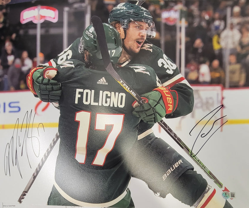Marcus Foligno & Mats Zuccarello Dual Signed 16x20
