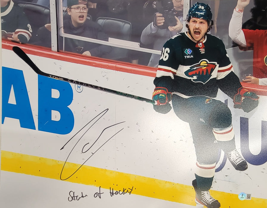 Mats Zuccarello Signed 16x20 Photo w/ 'State of Hockey'