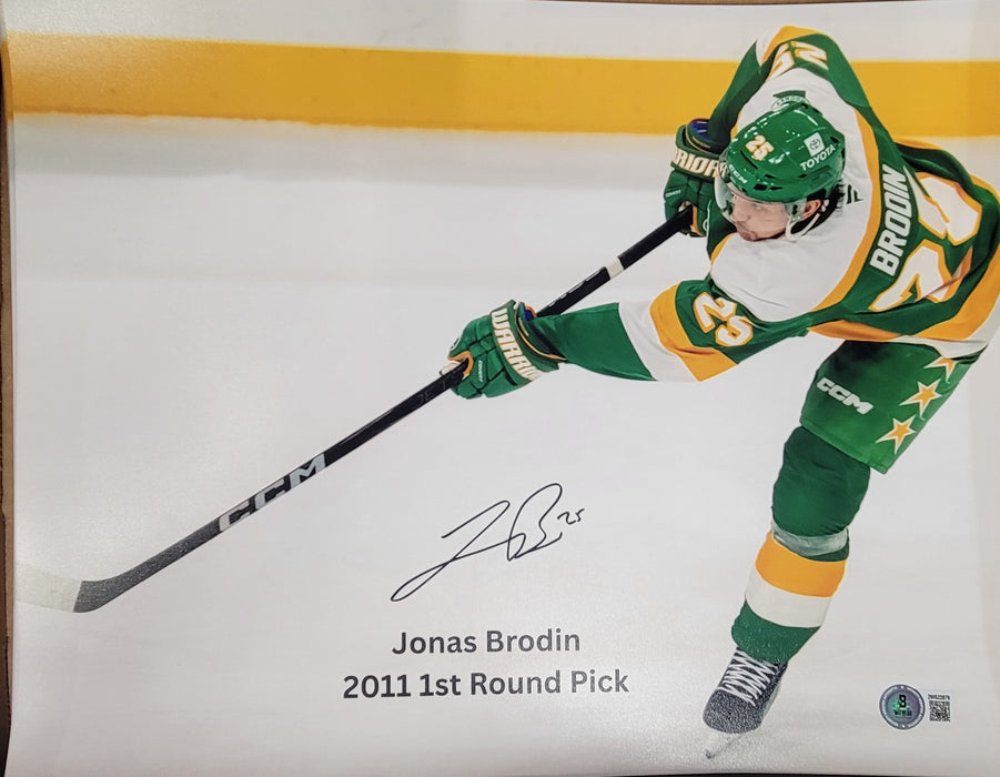 Jonas Brodin Signed 11x14 Photo #1