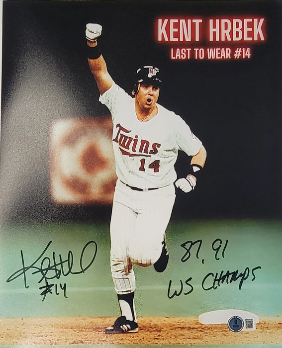 Kent Hrbek Signed & Inscribed 11x14 Photo #2