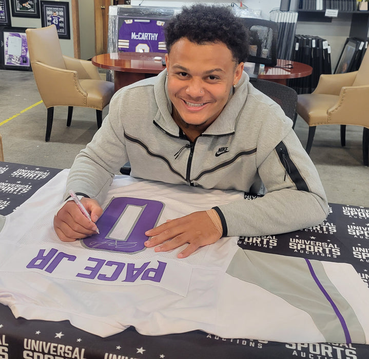 Ivan Pace Jr. #0 Signed White Out Player Football Jersey