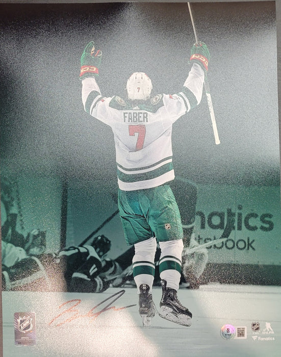 Brock Faber Signed 11x14 Photo #5