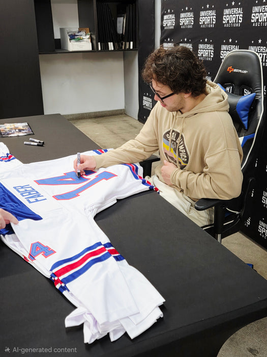 Brock Faber Signed Player USA White Hockey Jersey