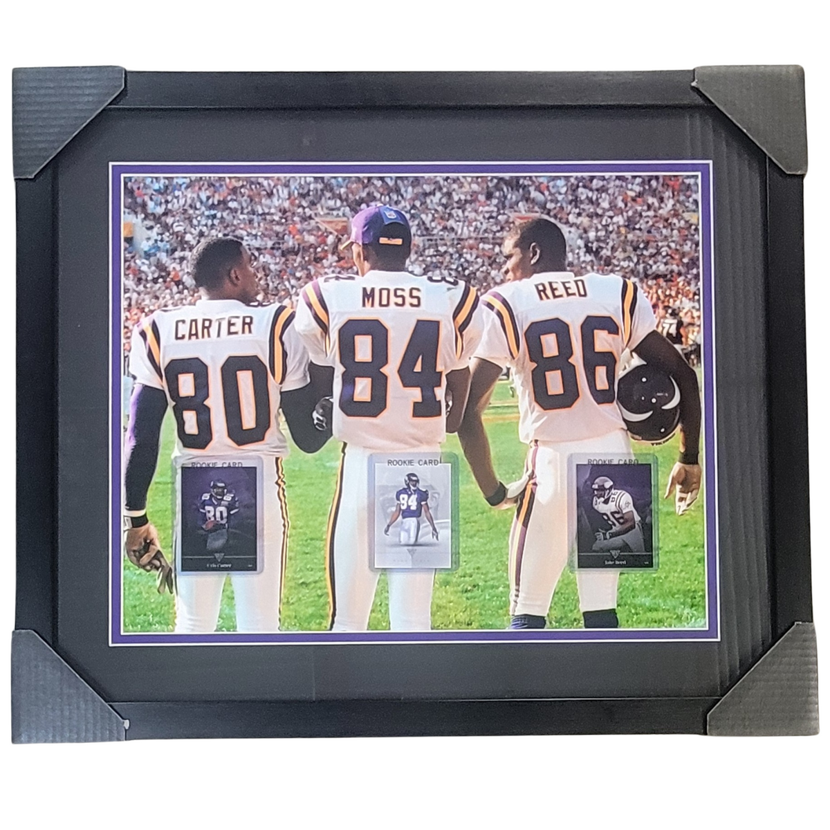 Randy Moss, Jake Reed, Cris Carter Professionally Framed 16x20
