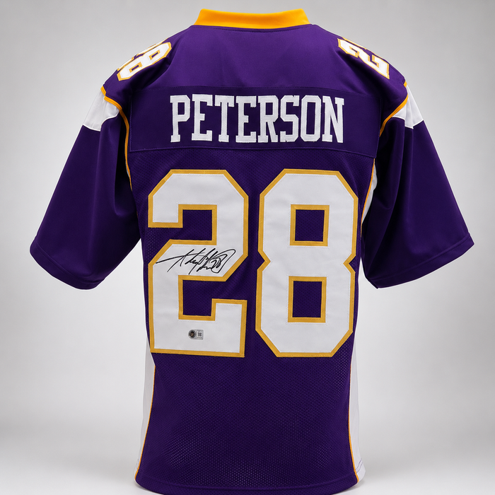Adrian Peterson Signed Purple Player Football Jersey