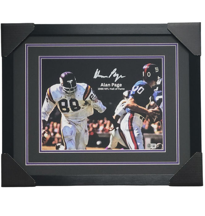 Alan Page Signed & Professionally Framed 11x14 Photo