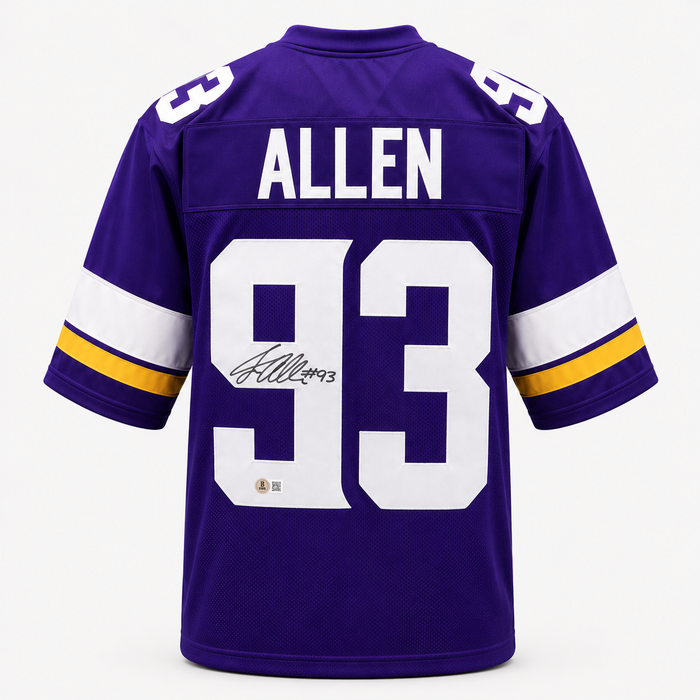 Jonathan Allen Signed Purple Player Football Jersey