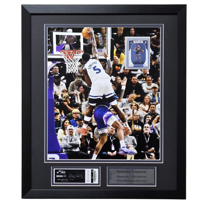 Anthony Edwards Professionally Framed 16x20 Rookie Card Display #5