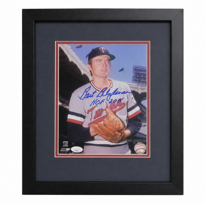 Bert Blyleven Close Up Signed & Professionally Framed 8x10 Photo