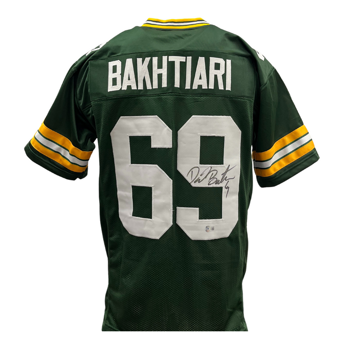 David Bakhtiari Signed Custom Green Football Jersey