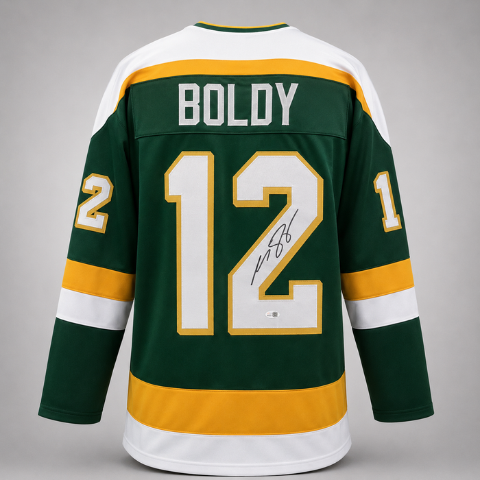 Matt Boldy Signed Green Retro Player Hockey Jersey