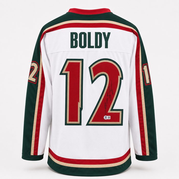 Matt Boldy Signed Throwback Player Hockey Jersey