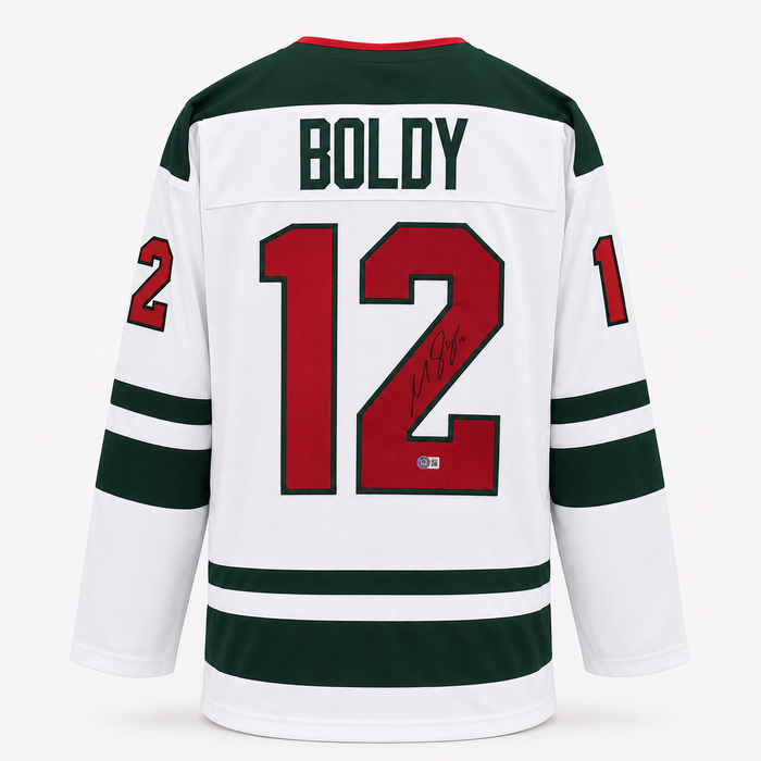 Matt Boldy Signed Player White Hockey Jersey