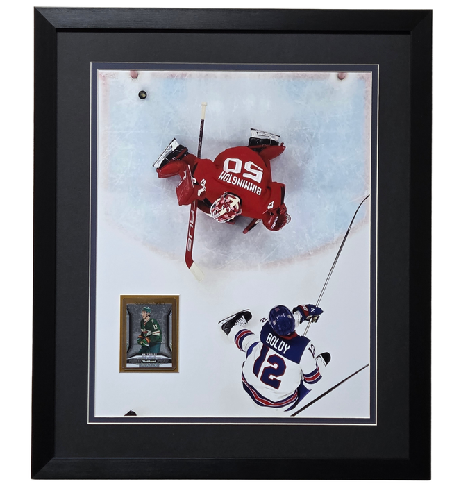 Matt Boldy Professionally Framed 16x20 Rookie Card Display #1