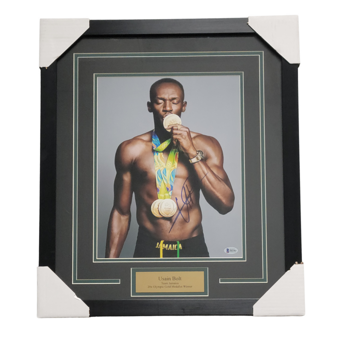 Usain Bolt Signed & Professionally Framed 11x14 Photo - Image Varies