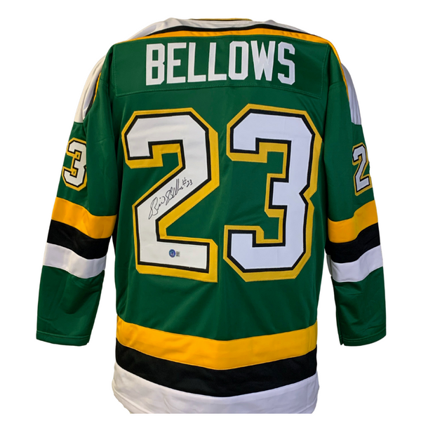 Brian Bellows Signed Player Green Hockey Jersey — Universal Sports