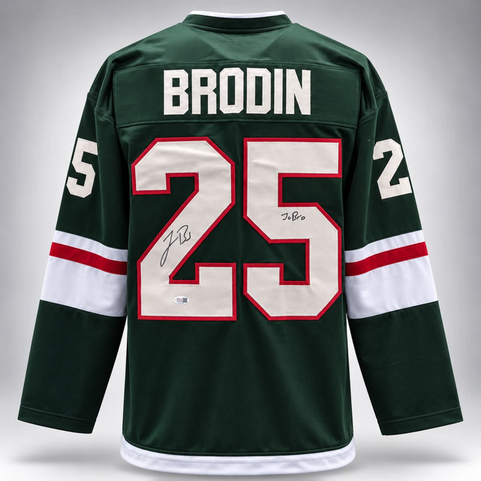 Jonas Brodin Signed Green Player Hockey Jersey