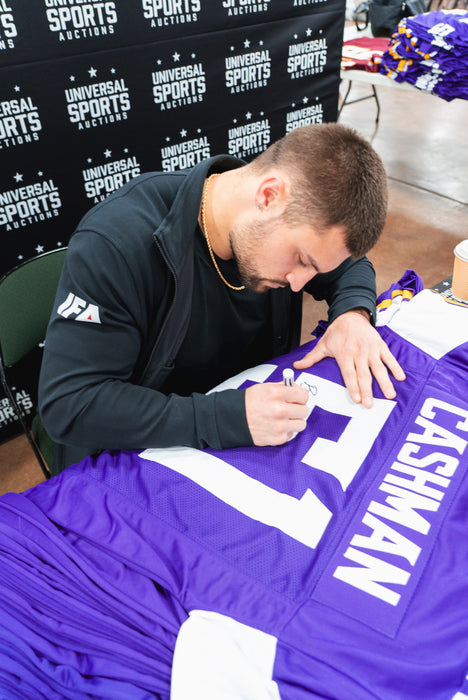 Blake Cashman Signed Player Purple Football Jersey