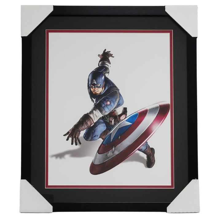 Captain America Professionally Framed 16x20 Display