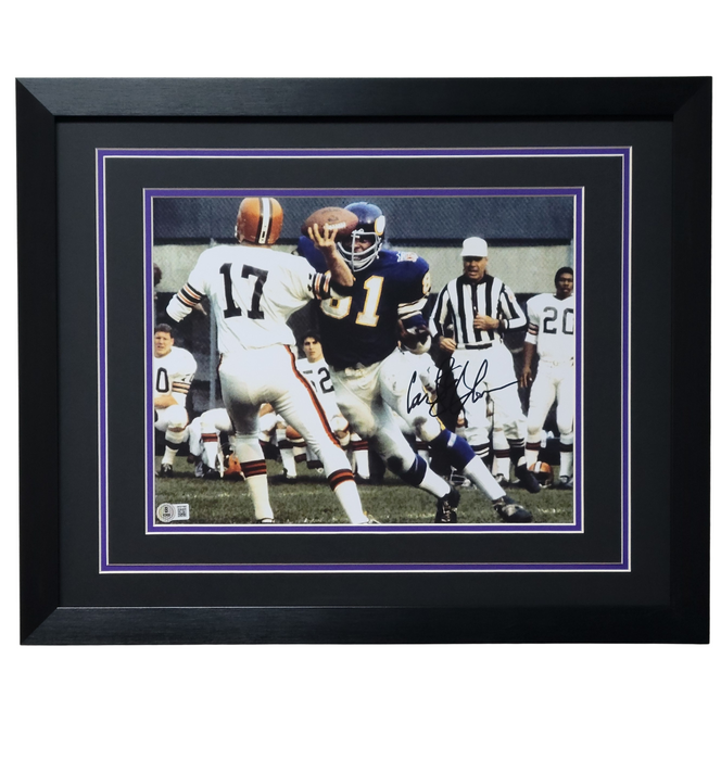 Carl Eller Signed and Professionally Framed 11x14 Photo #4 w/ HOF 04