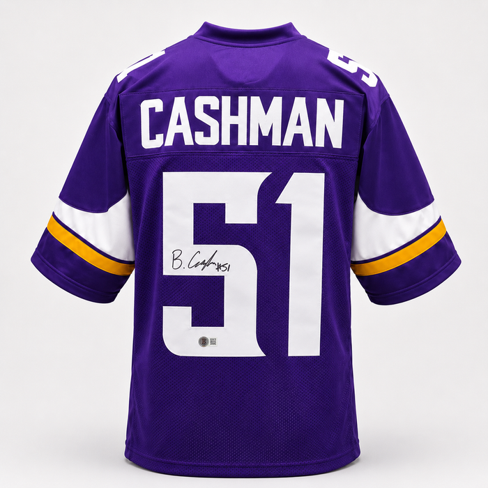 Blake Cashman Signed Player Purple Football Jersey