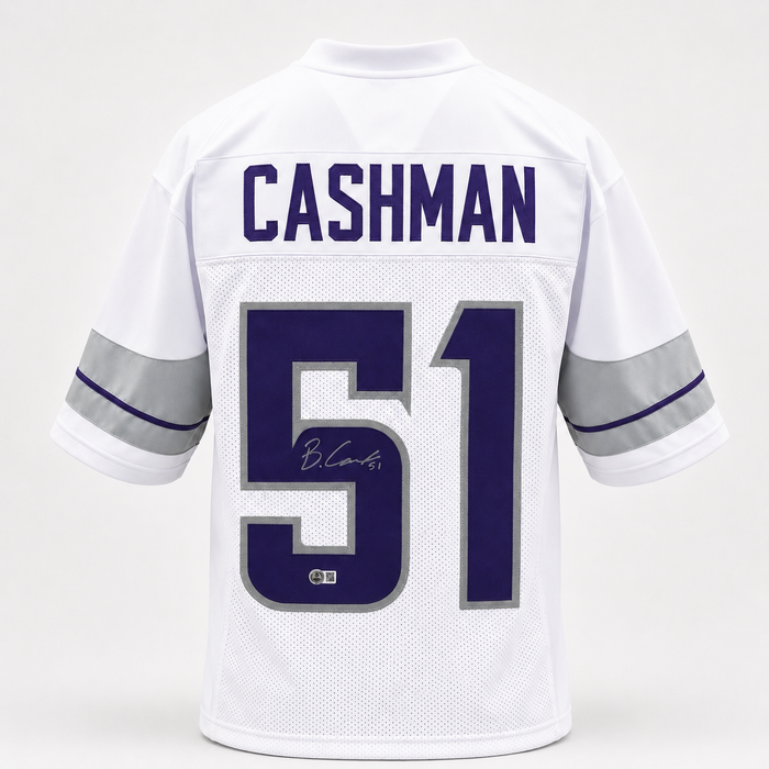 Blake Cashman Signed Whiteout Player Football Jersey