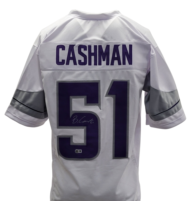 Blake Cashman Signed White Out Player Football Jersey