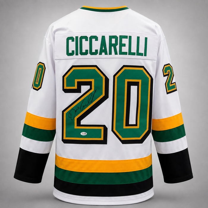 Dino Ciccarelli Signed White Player Hockey Jersey