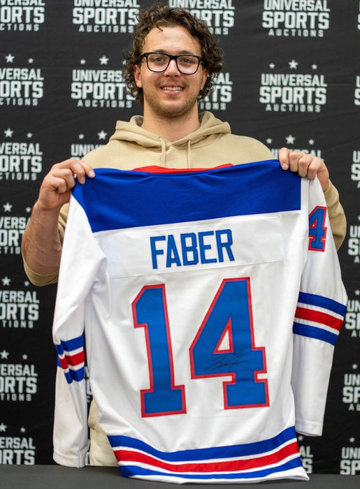Brock Faber Signed Player USA White Hockey Jersey