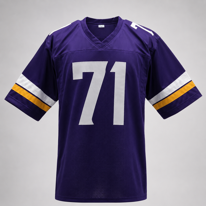 Christian Darrisaw Signed Purple Player Football Jersey