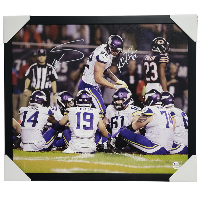 Stefon Diggs & Kyle Rudolph Dual Signed Canvas