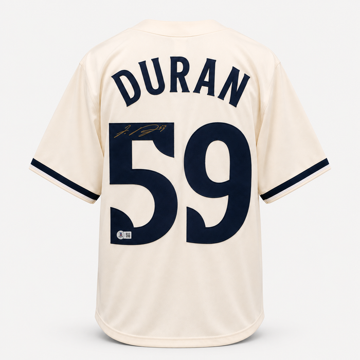 Jhoan Duran Signed Player Cream Baseball Jersey