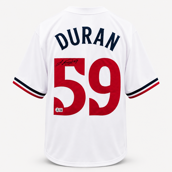 Jhoan Duran Signed Player White Baseball Jersey