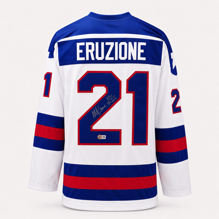 Mike Eruzione Signed Player USA Hockey Jersey
