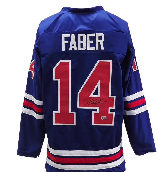 Brock Faber Signed Player USA Blue Hockey Jersey