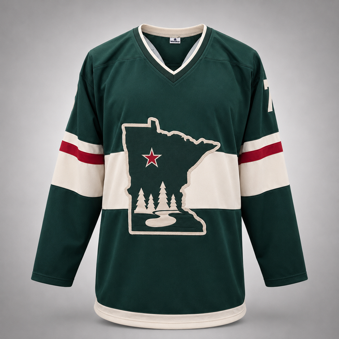 Brock Faber Signed Green Player Hockey Jersey