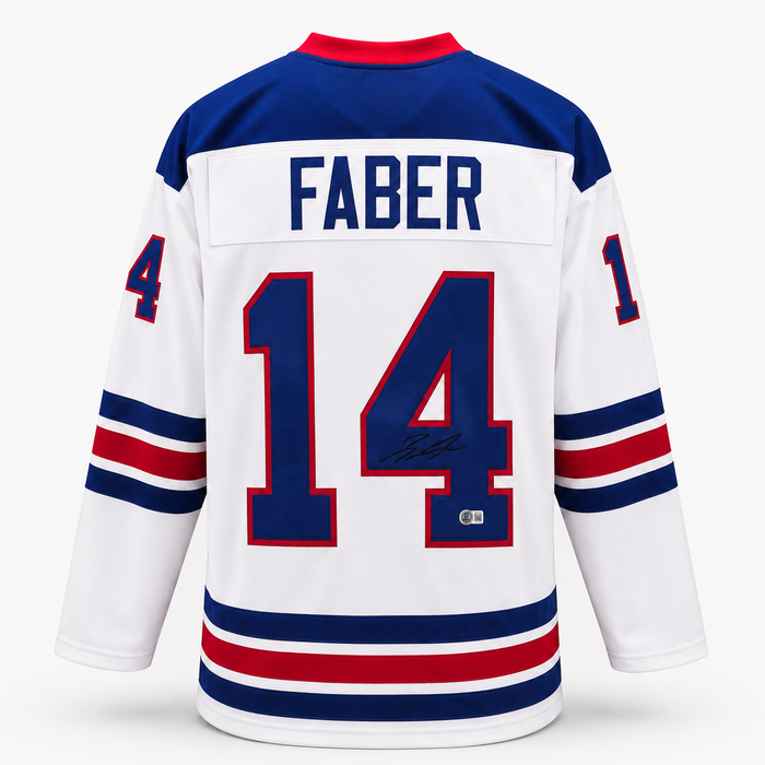 Brock Faber Signed Player USA White Hockey Jersey