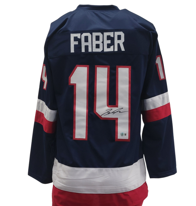 Brock Faber Signed Player USA Hockey Jersey