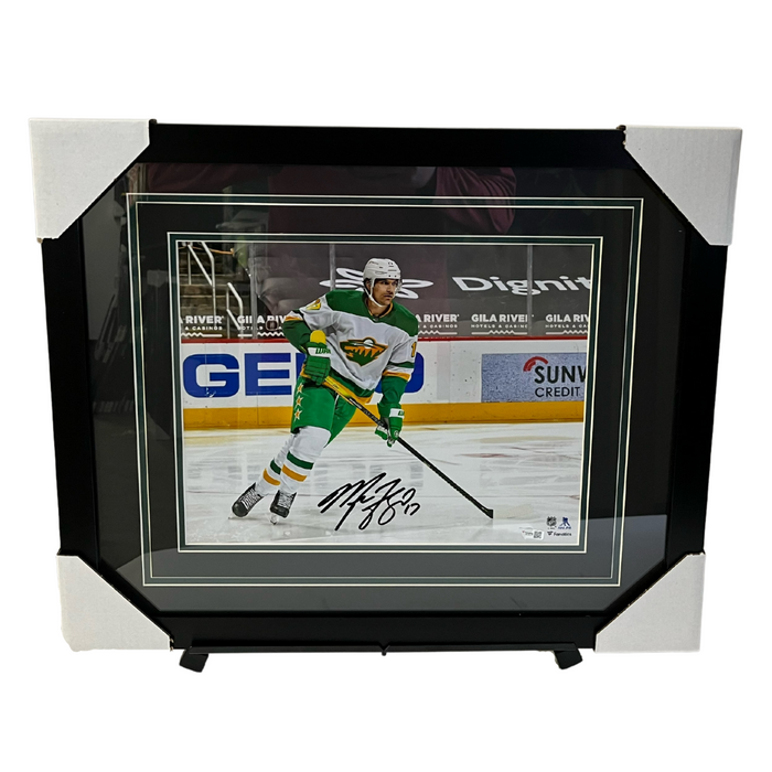 Marcus Foligno Reverse Retro Jersey Signed & Professionally Framed 11x14 Photo