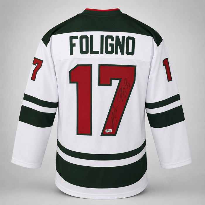 Marcus Foligno Signed White Player Hockey Jersey