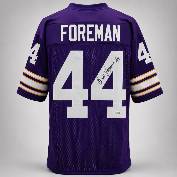 Chuck Foreman Signed Player Purple Football Jersey
