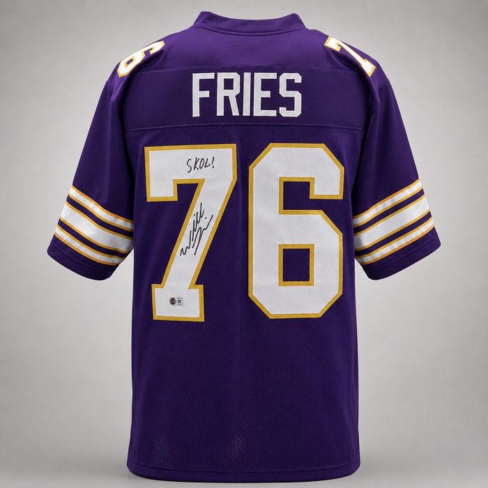 Will Fries Signed Throwback Player Football Jersey