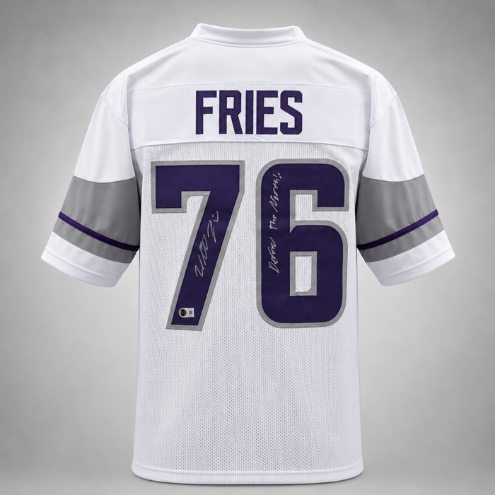 Will Fries Signed White Out Player Football Jersey