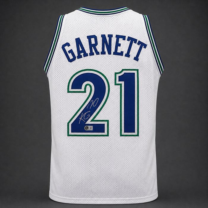 Kevin Garnett Signed White Player Basketball Jersey