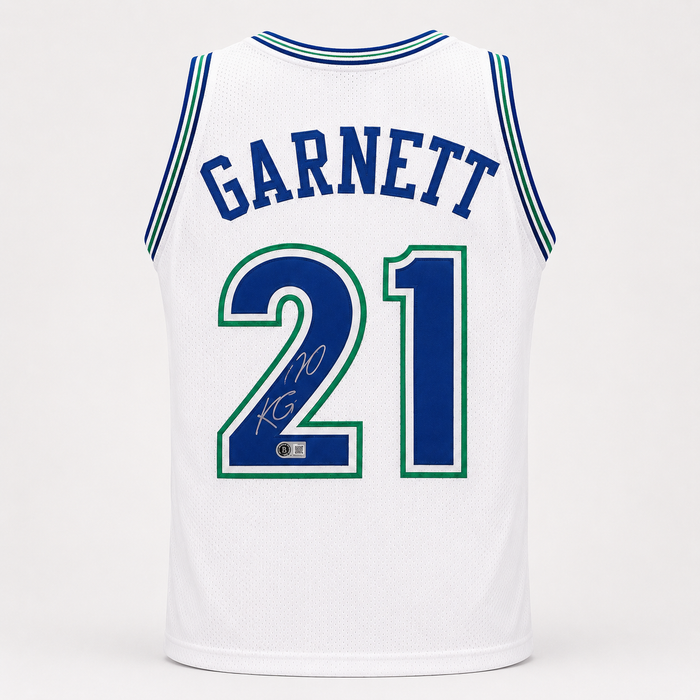 Kevin Garnett Signed White Player Basketball Jersey