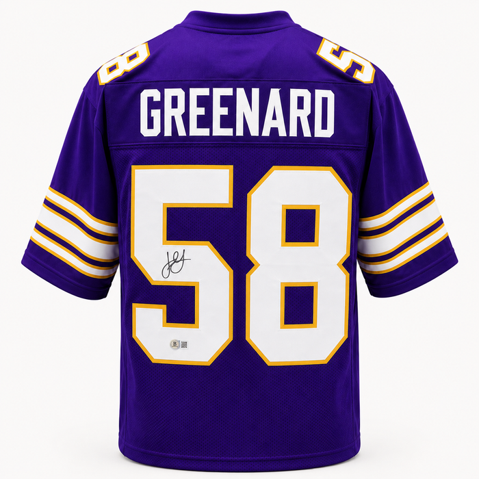 Jonathan Greenard Signed Player Purple Throwback Football Jersey