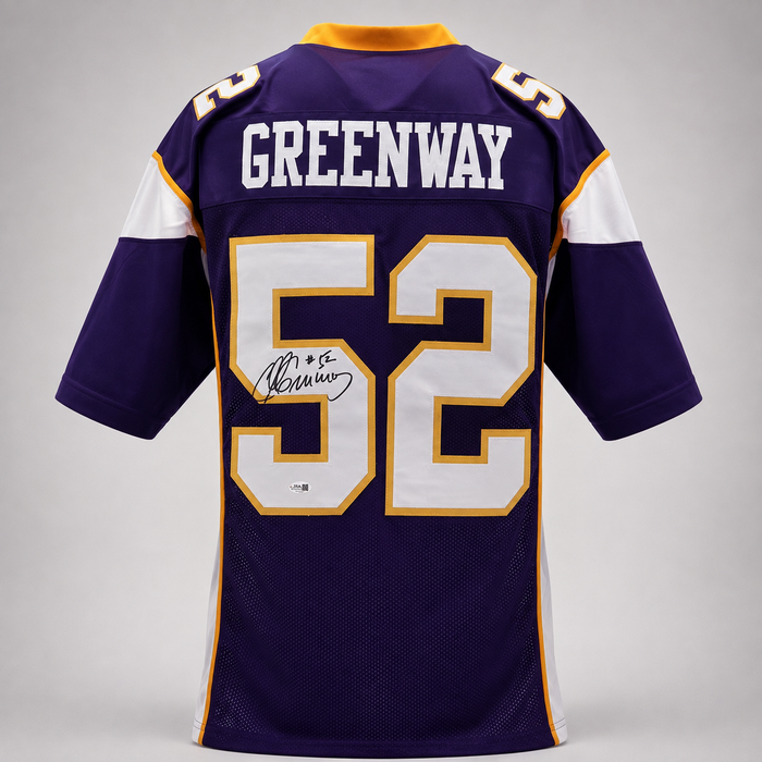 Chad Greenway Signed Purple Player Football Jersey